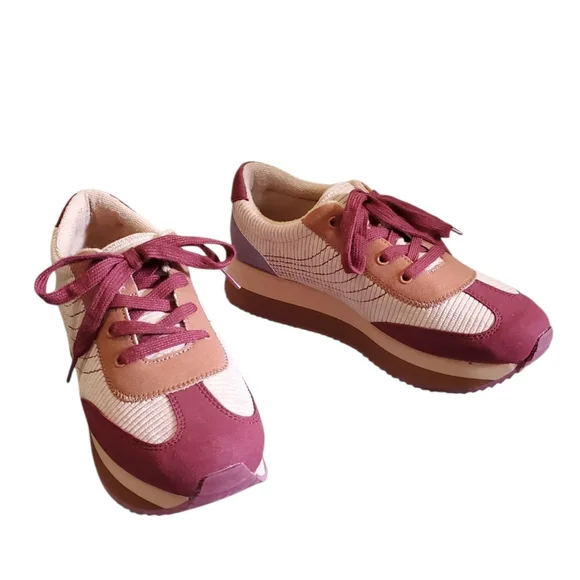 Rocket Dog Rapid Platform Retro 70s Style Colorblock Sneakers Light Tan Combo 9 - Picture 1 of 9